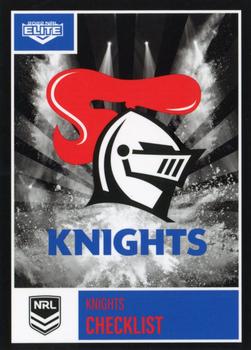 2022 NRL Elite #064 Newcastle Knights Checklist Front